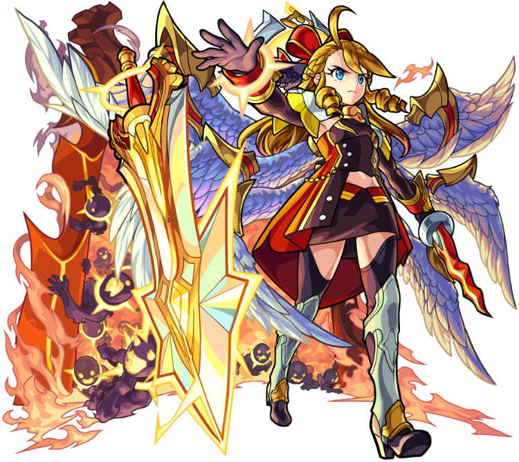 Bearer of Divine Flame who Opens Hell Uriel &mdash; official Monster Strike illustration