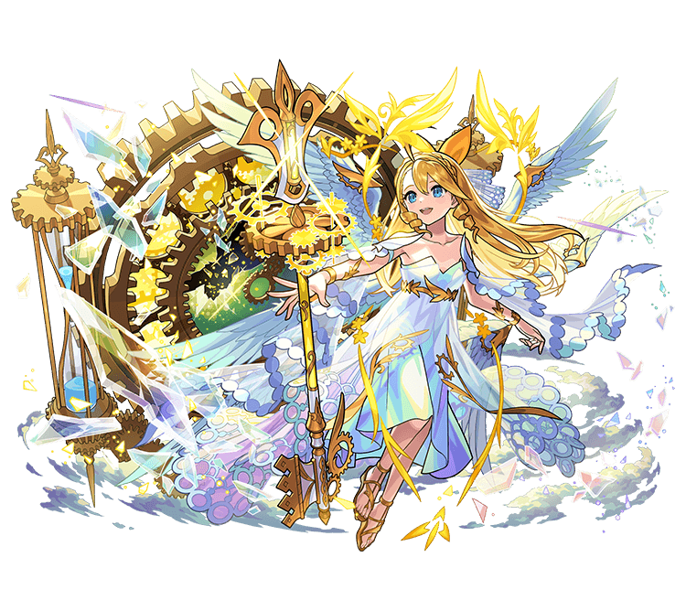 Transforming Divine Light Uriel &mdash; official Monster Strike illustration